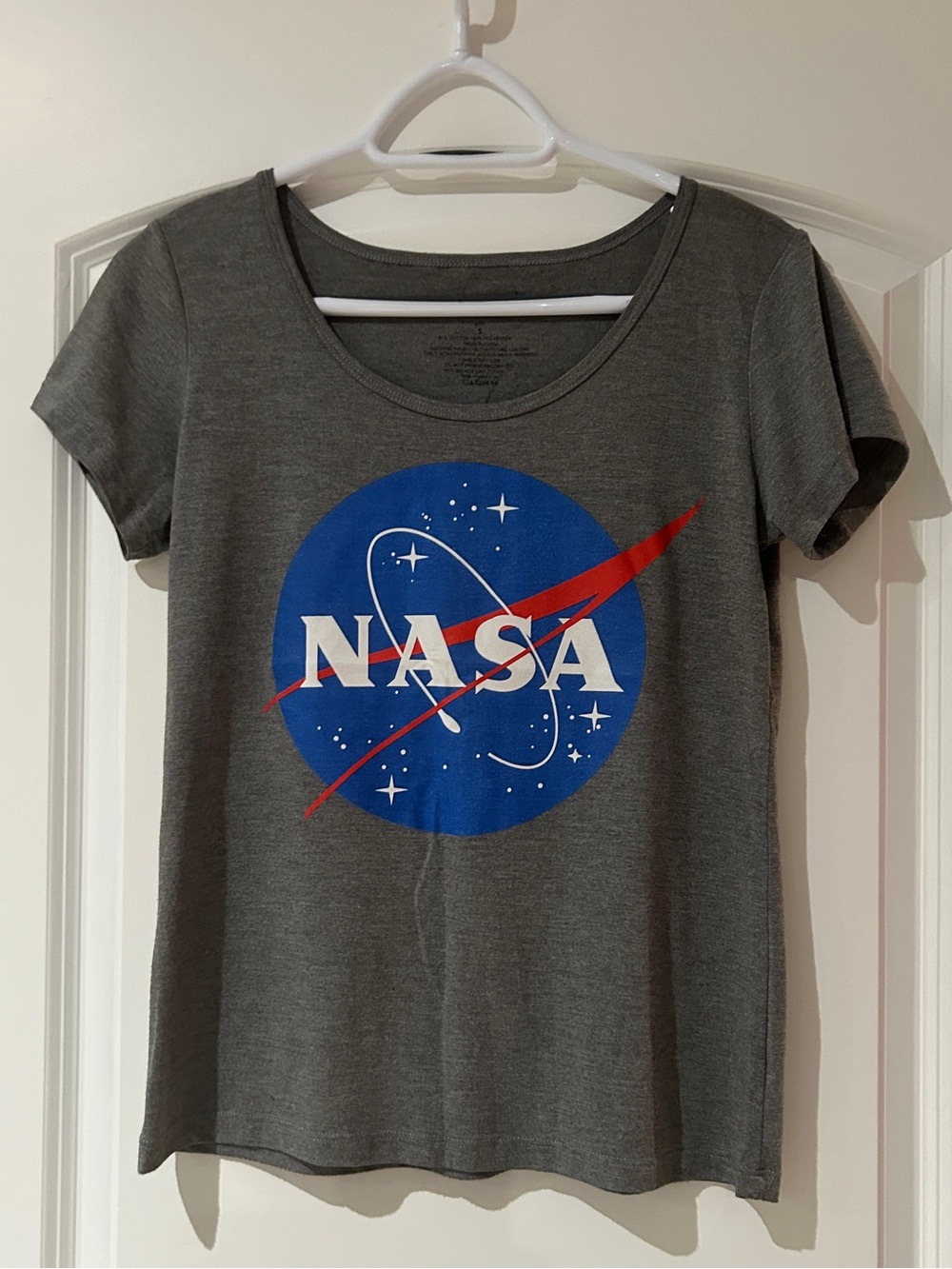 NASA Grey Women's Scoop Neck Tee